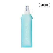 1pc WRELS 150/250/500ML Lightweight And Foldable Bite Suction Marathon Sports Water Bottle With Odorless Hot Pressing Process Cold Water Bottle