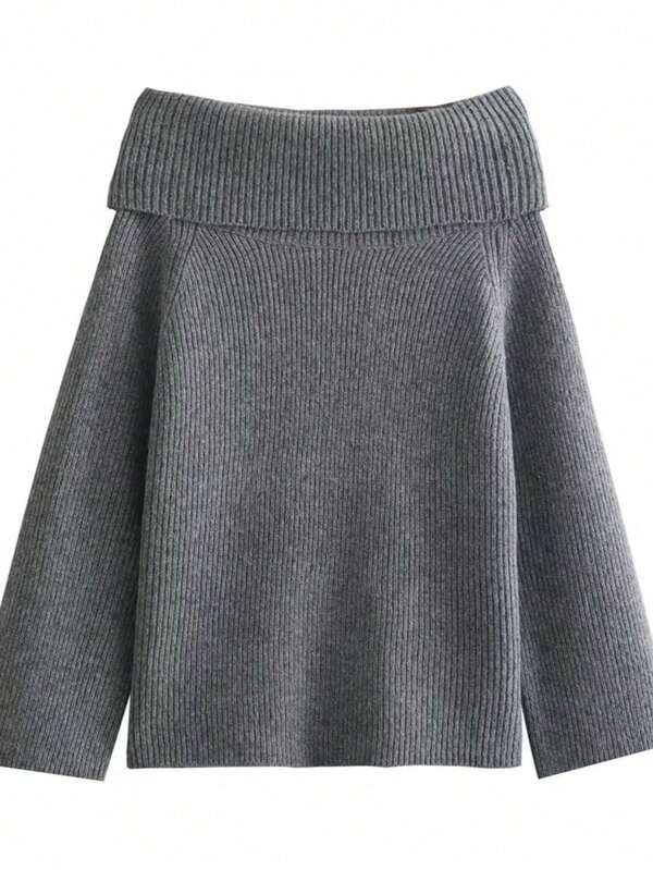 1 Stück Damen Knopf-Dekor Strickjacke