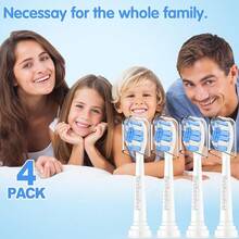 Replacement Toothbrush Heads Compatible With Philips Sonicare, Brush Heads For Sonicare C2 Plaque Control Protective Clean 4100 5100 6100 Electric Toothbrush Blue, 4-Pack{Inchcolor_nameinch:Inch4PackBlueinch} - 4PackBlue - 查看 7