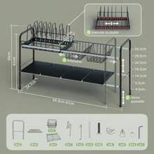 NETEL Organizador Bajo Fregadero, Estante de Cocina Expandible de 2 Niveles con 6 Placas Metálicas Extraíbles y 2 Cestas, Repisas para Baño (ne(4 Paneles(organizador de ollas y sartenes)) - Tipo 1 - Ver 3