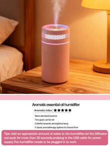 多功能车载扩香器 - 尺寸“12.7cm * 7cm”2 种工作模式，USB 自动车载加湿器，250ml 高级精油扩香器，五合一超声波精油加湿器，自动关闭开关，白色，迷你车载空气净化器，芳香精油扩香器，彩色 LED 环，适用于汽车、办公室、卫生间、卧室、宠物房，五种芳香精油