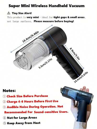 High Efficiency Stofzuiger Cleaner, Blowing, Vacuuming Charging All In One Machine, Good Helper Home Hygiene, Bureau Countertop Cleaning Brush, Car Interior Cleaner view 8