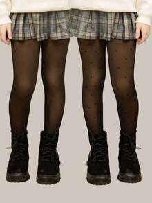 Collant trasparenti per bambini, leggings neri & nude ad alta elasticità e traspiranti, adatti per ragazze, per tutte le stagioni - Multicolore - Visualizzare 11