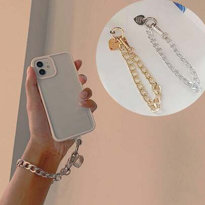 1pc Metal Creative Short Anti-Drop Phone Lanyard