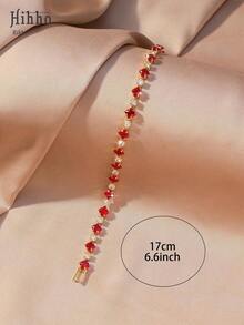 Hihho 1pc Colorful Tennis Chain Bracelet, Mixed Color Inlaid Copper Zirconia Oxidized Rainbow Tennis Bracelet, Women's Jewelry, Suitable For Women's Daily Decoration, Holiday Party Gift, Christmas Jewelry - Tennis Bracelet - View 10