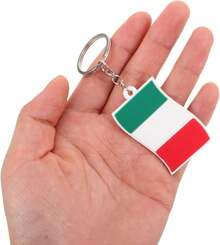 SHERCHPRY Juego de 5 Llaveros con la Bandera de Italia, PVC y Aleación de Zinc, Diseño Encantador, para Niños, Escuela y Regalos - 1 - Ver 4