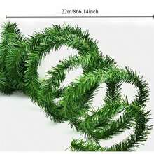 49,2 pi Guirlande de sapin de Noël en métal torsadé vert herbe, décorations de Noël pour arbre de Noël, décorations suspendues au plafond pour fête du Nouvel An, anniversaire, vacances, intérieur et extérieur