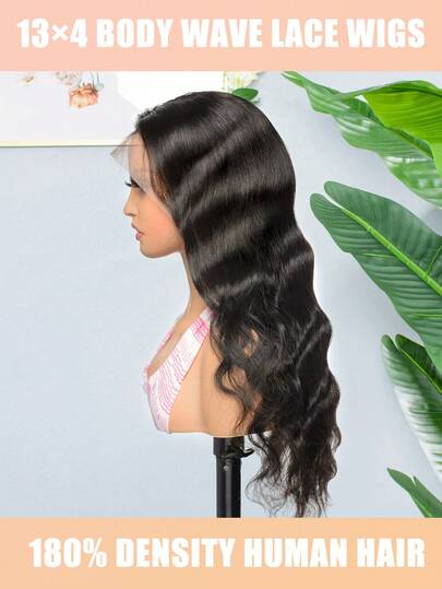 Peruki z koronką z przodu Body Wave 13*4, przezroczyste, ludzkie włosy, peruki z koronką z przodu i baby hair, wstępnie wyrwane, naturalne peruki z linią włosów, naturalny czarny kolor, gęstość 180%, bezklejowe, ludzkie włosy z częścią baby hair, peruka na prezenty świąteczne, wstępnie wyrwane, bezklejowe, naturalny wygląd i wygodne dopasowanie, kręcone włosy, prezenty świąteczne dla kobiet, codzienne i na specjalne okazje, łatwe w stylizacji, peruka z koronką z przodu Body Wave, ozdoby świąteczne, peruka, modny dodatek (peruki typu bob 8-16 cali)