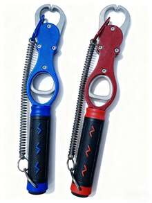 Fishing Ruler With Measurement, Specially Designed For Fishing Scenes! Made Of High-Quality Aluminum Alloy, Lightweight And Wear-Resistant, Corrosion-Resistant, Load-Bearing Up To 18kg, Easy To Handle Big Fish For Outdoor Fishing.