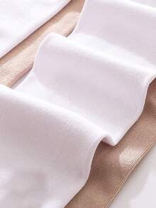 1pc Girls Solid Color Flat Knit Stirrup Tights, All-Season Base Layer Tights - Multicolor - View 6
