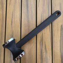 1pc Aluminum Alloy Meat Tenderizer, Chicken Meat Masher, Manual Meat Grinder, Multi-Function Steak Pounder Chicken Beef Tenderizer - Black - View 7