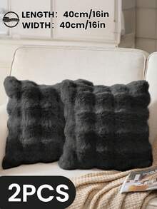 1/2/4 Stück luxuriöser Kunstfell Toskana Kissenbezug, Kissenhülle, ohne Kisseneinsatz, flauschige Heimdekoration Kissenhülle für Wohnzimmer Sofa, Schlafzimmer Kopfteil, Überwurfkissen, Oeko-Tex