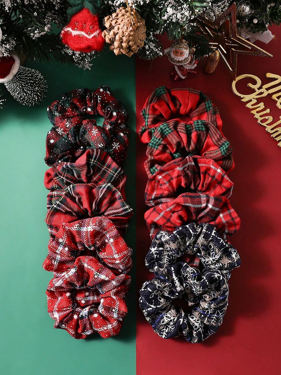 12个/套圣诞节发圈，适合作为节日礼物