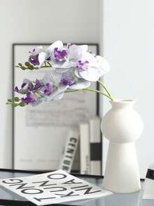 1pc New Butterfly Orchid Artificial Flower With Film Texture, Home Living Room Dining Table Floral Decor, Fake Orchid Flower - Multicolor - View 8