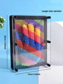 1pc Creative Rainbow 3D Dimensional Painting Interesting Magic Needle Colorful 3D Stress Relief Hand Print 3D Clone Hand