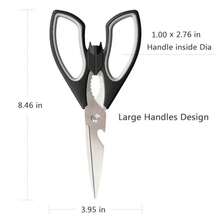 Bat Cat Large Handles Kitchen Ambidextrous Scissors For Women Large Grip Openings Utensils Halloween Kitchen Accessories For Vegetables Meat Cutting Comfortable Ergonomic Fit For Officegift - Black - View 5