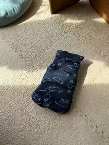 Roupa para animais de estimação, estampa azul fofa, casaco acolchoado para outono/inverno, jaqueta de plumas - para cães e gatos.