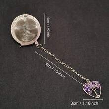 1/5/10 piezas Infusor de té con colgante de árbol de la vida, filtro de té de malla premium, difusor de té con cadena extendida y gancho para infusionar hojas de té sueltas y especias y condimentos, con colgante de piedra natural y cristal