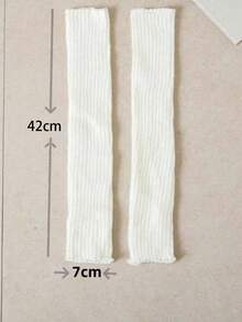 一双42厘米米色腿套，可搭配雪地靴，日系JK风格，春季穿搭，情人节礼物，可直接穿着，可叠穿，舒适保暖 - 米色 - 查看 4