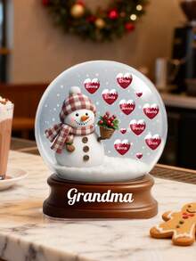 1pc Customized Snowman Hugging Of Love - Personalized Custom Acrylic Plaque,Custom Christmas Plaque With Grandchildren'S Names,Crystal Ball Style Snowman Of Love Plaque-Multiple Names Can Be Customized,Christmas Home Decorations, Christmas Gifts For Elders,Personalized Gifts,Customized Christmas Gifts,Christmas - White - View 14