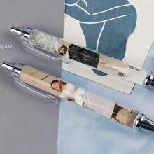 5pcs Customized Photo Design Ballpoint Pens, Customizable Photos, Retractable Writing Pens For Office Supplies & Gifts, Not Easy To Lose, Smooth Writing, Suitable For Both Men And Women, Perfect Office Supplies Gift, Back To School/Graduation Season Gift, Display Photos, Suitable For Office Use, Unisex Gift,Office Decor