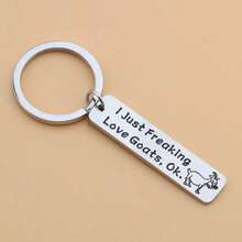 1pc Goat Farmer Gifts Goat Keychain I Just Freaking Love Goats OK Keychain Funny Goats Lovers Gift