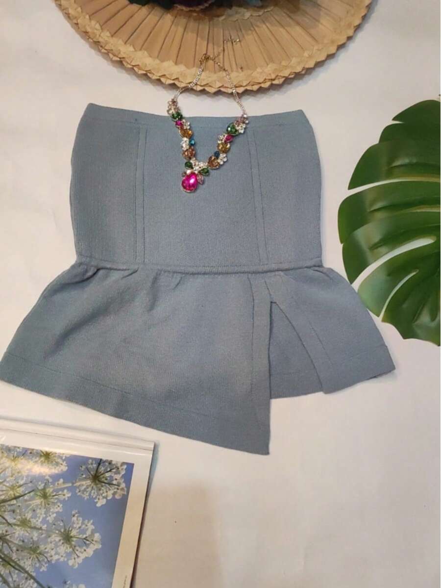 Blusa modal tomara que caiu em tricô modal peplum,estilo e conforto para qualquer ocasião moda feminina