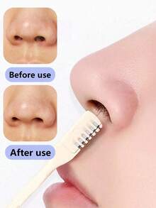 48pcs Gentle Painless Nose Hair Trimmer Set For Men And Women - Portable Manual 360° Rotating Dual-Head, Light Beige- Facial Hair Removal Tool With Precision Trimming Feature. - Beige - View 3