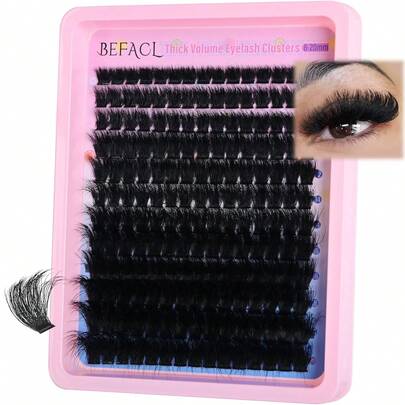 Pestañas Postizas Voluminosas 300D, Extensiones  Pestañas Gruesas  8 A 20 Mm, Extensiones Individuales, Extensiones  Pestañas Individuales, Hazlo Tú Mismo, Look Espectacular  Salón En Casa, Por Befacl