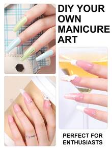 PEACECOLOR Acrylic Nail Kit With Mini UV LED Lamp Electric Nail Drill Set 11 Colors Glitter Acrylic Powder Set 60ML Acrylic Liquid 3 Colors Nail Gel Polish Set With Base Top Coat Acrylic Nail Complete Starter Kit Gift For Women - 彩色 - 查看 2