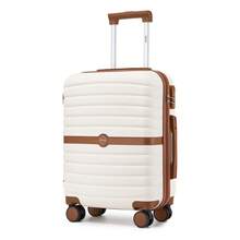 Suitcase 20 24 28 Inch Cabin Carry On Check In ABS PC Hard Shell Spinner Wheels Lock Small Medium Large Travel Luggage Set For Holiday Family - 乳白色 - 查看 14