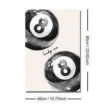 1/3pcs Set Unframed Black Cheetah 8 Pool Ball Leopard Poster Aesthetic Girly Dopamine Decor Funky Art Painting Canvas Print Minimalist Wall Picture For Dorm, Apartment, Living Room, Bedroom, Home Decoration - Multicolor - View 15