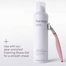 Flamingo Shaving Razor Set For Women - Original Razor Handle, 4 Blade Refills, And Shower Holder - Lilac - 玫瑰 - 查看 3
