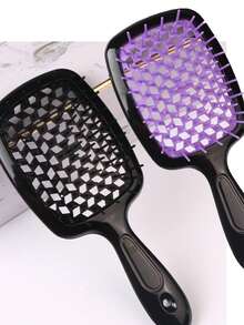 1pc/2pcs Grid Comb, Smooth Hair Comb, Dry And Wet Dual-Use Hair Comb, Scalp Massage, Fluffy Styling Hollow Comb, Suitable For Hairstyle Manufacturing, Scalp Massage, Male And Female Use - Multicolor - View 19