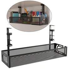 Under Desk Cable Management Tray Wire Management No Drill Cables Tray With Clamp - Black - View 1