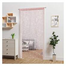 Door String Curtain Doorway Beads Curtains,Hanging Room Divider Beaded Dr Hippie Glitter Fringe Panel Closet Window Doors Sequin Sheer Boho Doors Tassel Pink - Nhiều màu 448 - Xem 3