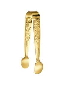 1 pieza Pinzas para cubitos de hielo con diseño de flor de rosa en relieve de acero inoxidable, pinza para cubos de azúcar, pinza para rodajas de limón pequeñas - Multicolor - Ver 9