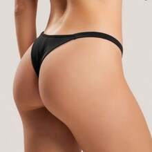 Set Of 12 Microfiber Double String Panties | Luxury Lingerie | Black - Negro - Ver 3