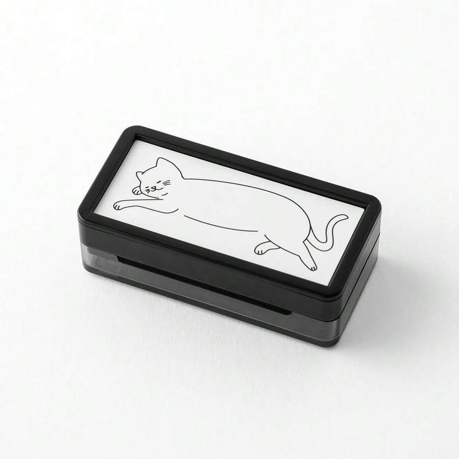 DESIGNPHIL 35504006 Midori - Sello penetrante con patrón de medio gato - Estampado de gato - Ver 1