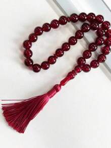 1pc Plain Color Muslim Prayer Beads With Tassel, Tassel Craft, Muslim Religious Ceremony Accessory, Devout Faith Niche Gift - Multicolor - View 8