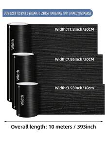 1 Roll Farmhouse Vintage High-End Black & White Optional Faux Wood Grain Contact Paper, Self-Adhesive Removable, Suitable For Kitchen Countertop Renovation, Cabinet Doors, Desktops, Shoe Cabinets And Other DIY Home Furniture Color Change, Holiday Repair And Renewal Wallpaper Wall Paper Wall Stickers Wall Decor Room Decor Bedroom Decor