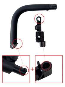 1pc Universal Adjustable Baby Stroller Armrest Cover Made Of PU Leather, With A Multi-Level Handrail Clamp Compatible For Yoya, Yoyo, Tianrui, Maclaren, Cybex, Bugaboo, Recaro, Britax, Mitu, GB Buggy And Most Other Stroller Models - All-Season Fashion Accessory - Black - View 10