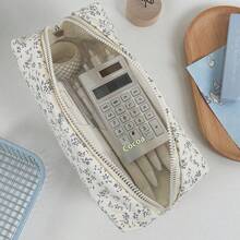 1 Stück lebendiger Blumen Federmäppchen - Neuankömmling, strapazierfähige Polyester-Konstruktion, Mehrzweck-Reißverschlusstasche zum Organisieren von Büromaterial, Kosmetik und Beauty-Essentials