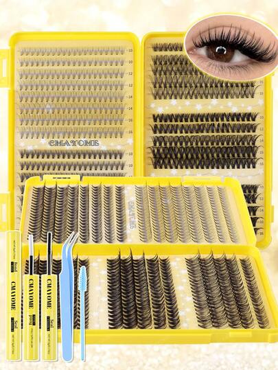 620/574 pièces Faisceaux de cils 10D+20D+30D+40D+50D+60D+80D+100D Cils individuels fins 10D-100D Boucle D 8-16 mm Faisceaux de cils naturels DIY Convient aux débutants, comprend 10D, 20D, 30D, 40D, 50D, 60D, 80D, 100D, 120D, 150D Faisceaux de cils. Comprend des styles œil de chat, cosplay, boucle russe, naturel, volumineux et dramatique. Fourni avec adhésif, scellant et pinces. Convient aux débutants. 0,07 mm ultra-fin, boucle D, format de voyage, également pratique à la maison ou en déplacement.