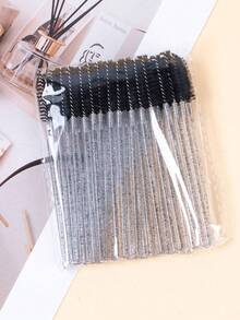 500/100/50/10pcs Mascara Brushes, Nylon Bristle Eyelash Brushes (Small), Unscented Eyebrow Extender, Pink And Black Brush Set, Eyelash Tools Essentials, Back To School Supplies, Women's Gift Eyebrow Brush, Eyeshadow Brush, Makeup Brush - Multicolor - View 22