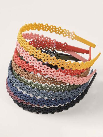 3 قطع/مجموعة شريط رأس بتصميم البرسيم رباعي الأوراق المفرغ للبنات، أربطة شعر ناعمة وأنيقة كاكسسوارات شعر للاستخدام اليومي والحفلات والهدايا