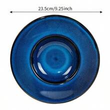 1pc 9in Creative Pasta Plates With Rim, Retro Kiln Change Ceramic Wide Rimmed Soup Bowl, Premium Porcelain Pasta Plate Bowl, Shallow Soup Plates For Restaurants, Hotels, And Foodies