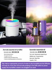 [Grande Nebbia e Ultra-Silenzioso] 1 Pezzo Mini Umidificatore d'Aria per Auto - 180ml per Auto/Scrivania, Diffusore di Oli Essenziali, Alimentato USB. Disponibile in Nero e Bianco con Design Minimalista. Fornisce Idratazione Continua, Adatto per Auto, Ufficio, Camera da Letto, Stanza delle Piante e Decorazione della Casa. Un Piccolo Regalo per Aumentare la Felicità. - Bianco e nero - Visualizzare 17
