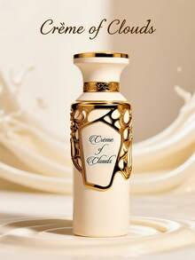 Lattafa Crème of Clouds Perfume unissex versátil com notas doces e exóticas | Baunilha, caramelo e coco em uma fragrância cálida e magnética