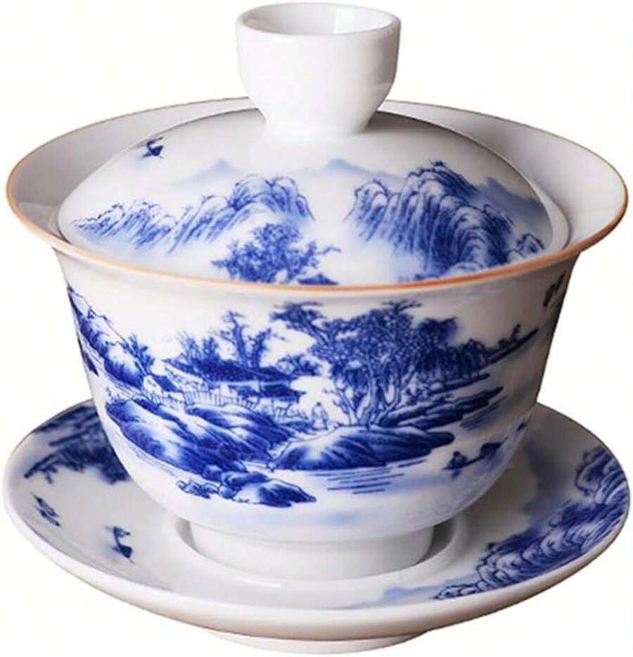 Woonsoon Jingdezhen - Tazza da tè in porcellana cinese Gaiwan